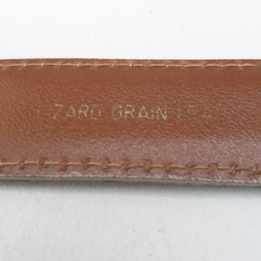 Cipriani Tan Lizard Grain Leather Belt Sz L
